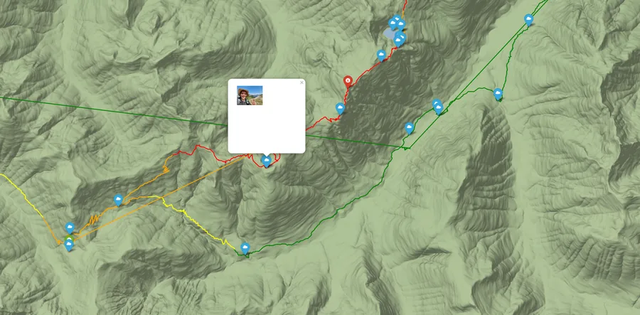Interactive map of a North Cascades backpacking route