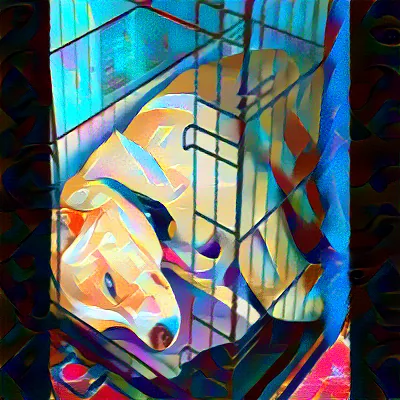 Neural style transfer output of a teddy bear