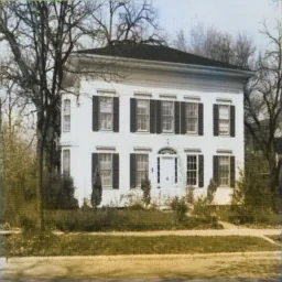 Colorized historical photo of a house
